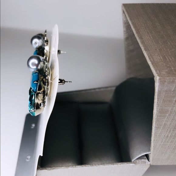 Gem & Pearl Statement Earrings - Picture 4 of 5